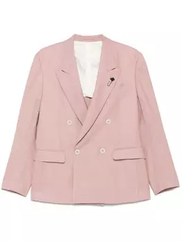 Двубортный пиджак Lardini, розовый