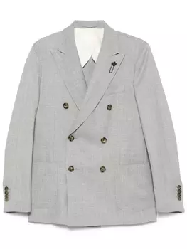 Двубортный пиджак Lardini, серый