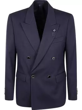 Двубортный пиджак Lardini, синий