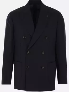 Двубортный пиджак Lardini, синий