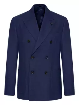 Двубортный пиджак Lardini, синий