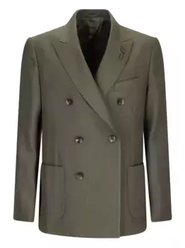 Двубортный пиджак Lardini, зеленый