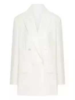 Двубортный пиджак MAX MARA, белый