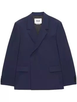 Двубортный пиджак MSGM, синий