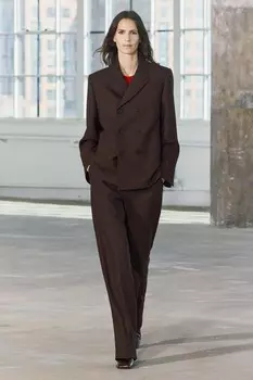 Двубортный пиджак на пуговицах коллекция zw ZARA, темно-коричневый