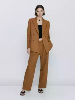 Двубортный пиджак на пуговицах Massimo Dutti