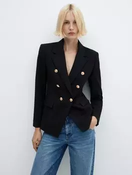 Двубортный пиджак Olivia Mango, черный