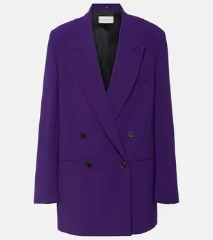 Двубортный пиджак оверсайз bliss Dries Van Noten, фиолетовый
