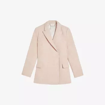Двубортный пиджак оверсайз из тканого материала Ted Baker, розовый