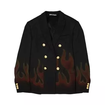 Двубортный пиджак Palm Angels Burning Черный/Красный