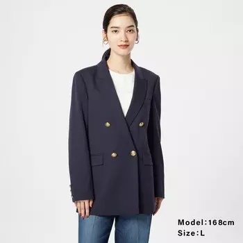 Двубортный пиджак PLST, темно-синий