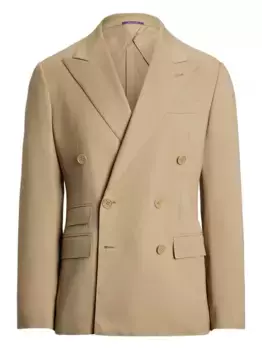 Двубортный пиджак Ralph Lauren Purple Label, нейтральный