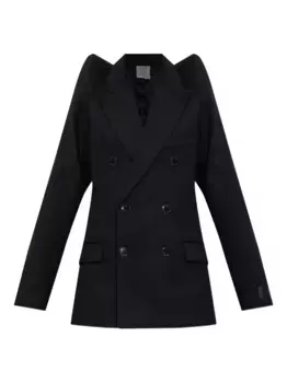 Двубортный пиджак с объемными плечами VETEMENTS, черный