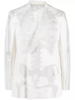 Двубортный пиджак с принтом X-Ray Off-White, белый
