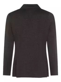 Двубортный пиджак с узором «гусиная лапка» Lardini, коричневый