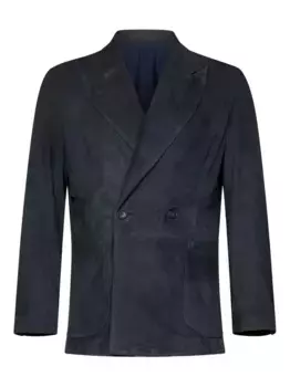 Двубортный пиджак с заостренными лацканами FRANZESE COLLECTION, синий