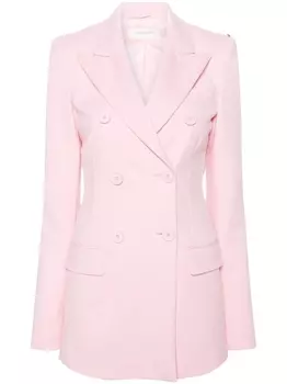 Двубортный пиджак с заостренными лацканами Sportmax, розовый