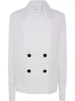 Двубортный пиджак SACAI, белый