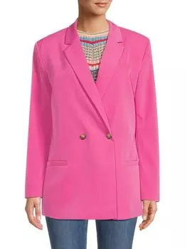 Двубортный пиджак Saks Fifth Avenue, розовый