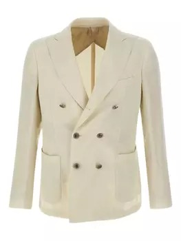 Двубортный пиджак Santaniello, белый