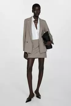 Двубортный пиджак Шарлотта Mango, коричневый