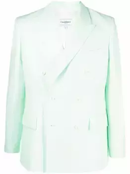 Двубортный пиджак строгого кроя CASABLANCA, зеленый