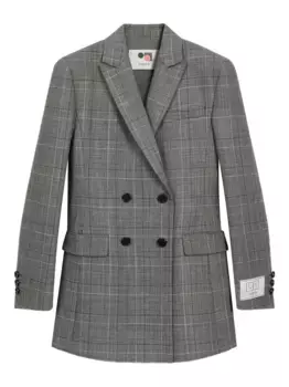Двубортный пиджак в клетку Ports 1961, серый