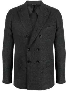 Двубортный пиджак в клетку Reveres 1949, серый