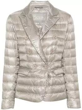 Двубортный пуховик Herno, бежевый