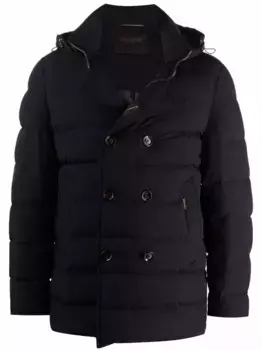 Двубортный пуховик Moorer, синий