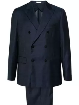 Двубортный шерстяной костюм Boglioli, синий