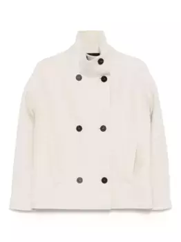 Двубортный шерстяной пиджак Harris Wharf London, нейтральный