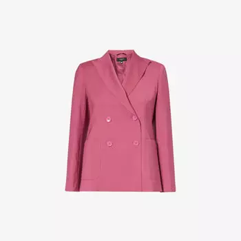Двубортный шерстяной пиджак Nervoso Weekend Max Mara, фуксия