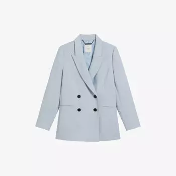 Двубортный тканый жакет Hildia с остроконечными лацканами Ted Baker, синий