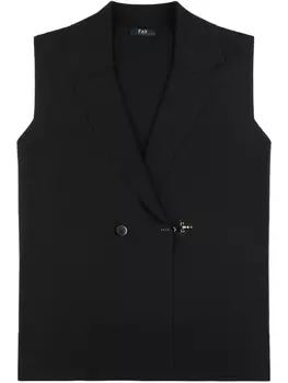 Двубортный топ Fay, черный