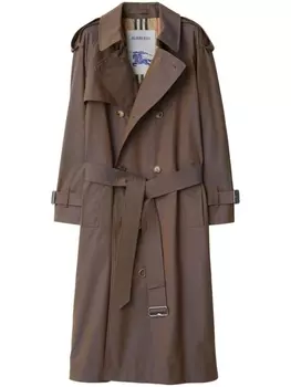 Двубортный тренч Burberry, коричневый