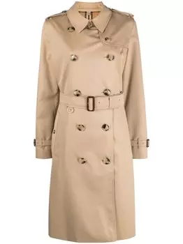Двубортный тренч Burberry, нейтральный цвет