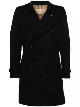 Двубортный тренч Kensington Burberry, черный