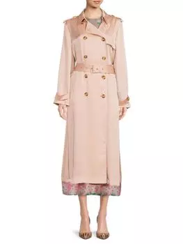 Двубортный тренч Redvalentino, бежевый