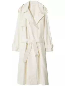 Двубортный тренч с поясом Burberry, бежевый