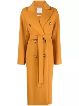 Двубортный тренч Sportmax, желтый