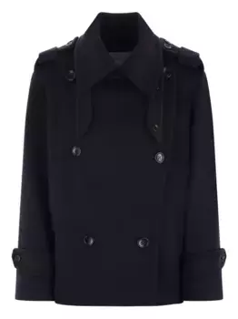 Двубортный тренчкот MAX MARA, синий