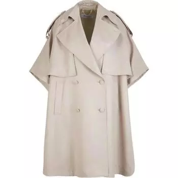 Двубортный тренчкот MaxMara, бежевый