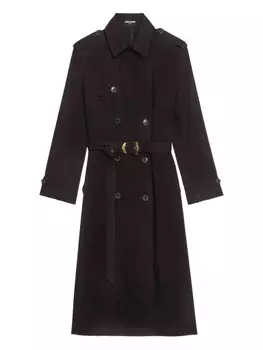 Двубортный тренчкот Zadig&Voltaire Kenar с поясом, коричневый