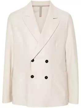 Двубортный твиловый блейзер Harris Wharf London, серый