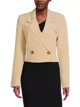 Двубортный укороченный пиджак Vero Moda, цвет Irish Cream