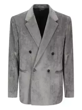 Двубортный вельветовый пиджак Lardini, серый