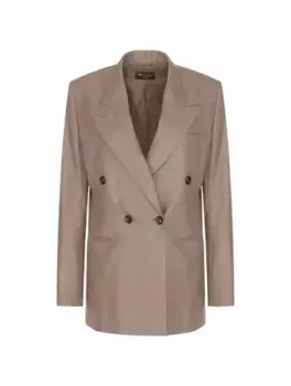 Двубортный жакет Aurora Loro Piana, коричневый