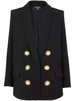 Двубортный жакет BALMAIN, черный