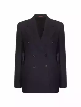 Двубортный жакет GG Supreme Gucci, тёмно-синий